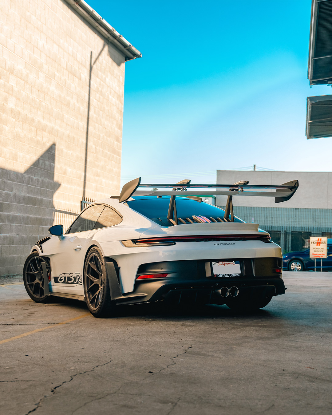 white 992 porsche 911 gt3 rs pasadena porsche service