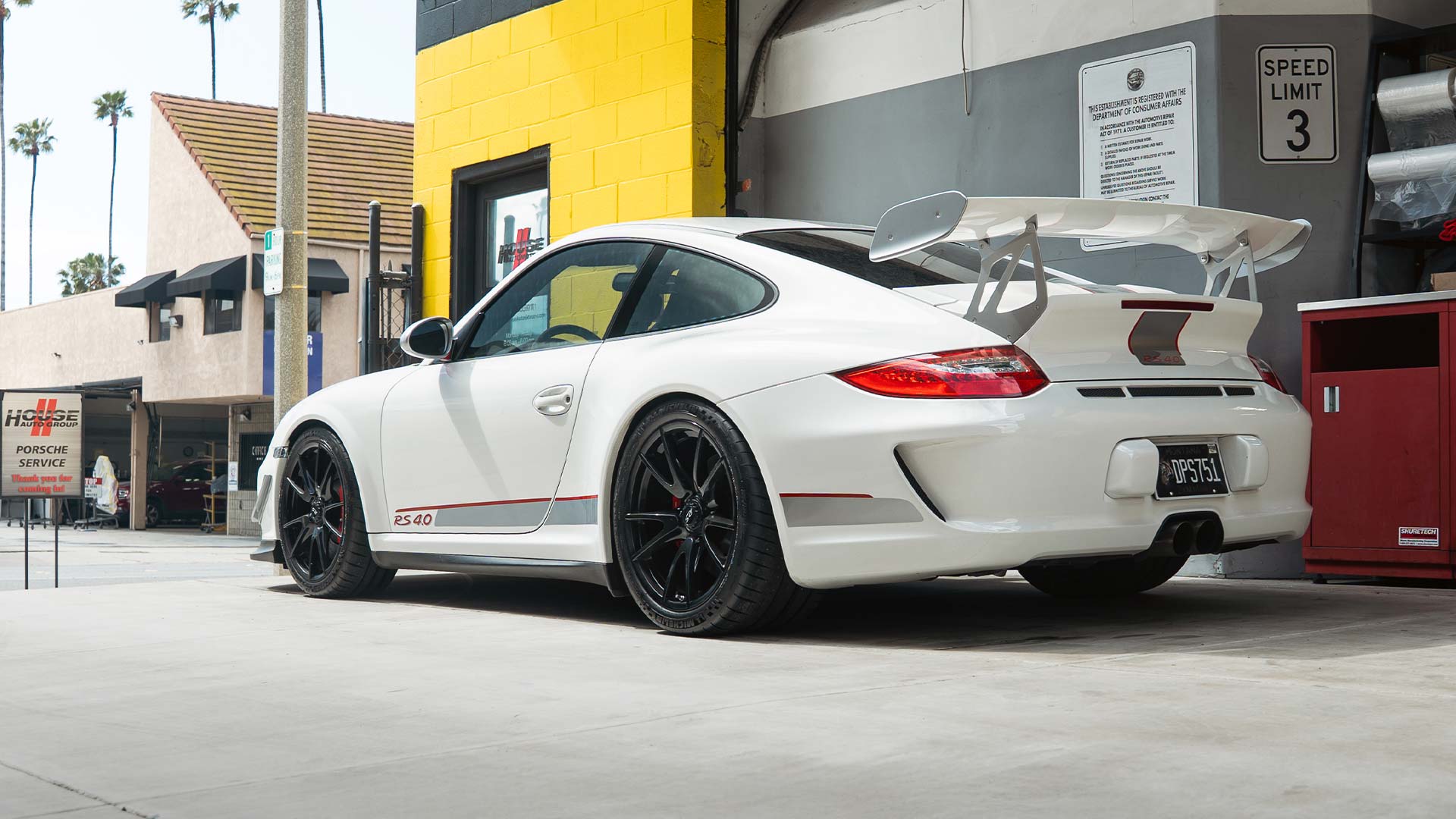 white porsche 911 997 rs 4.0 at house automotive porsche service center
