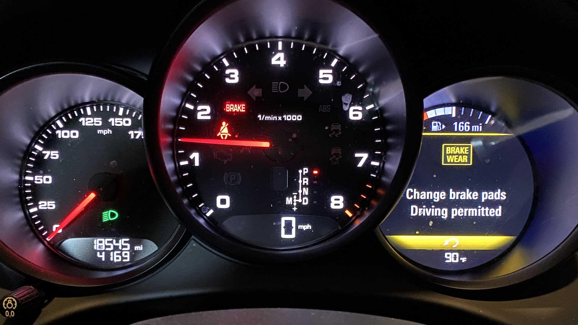 porsche dashboard warning lights