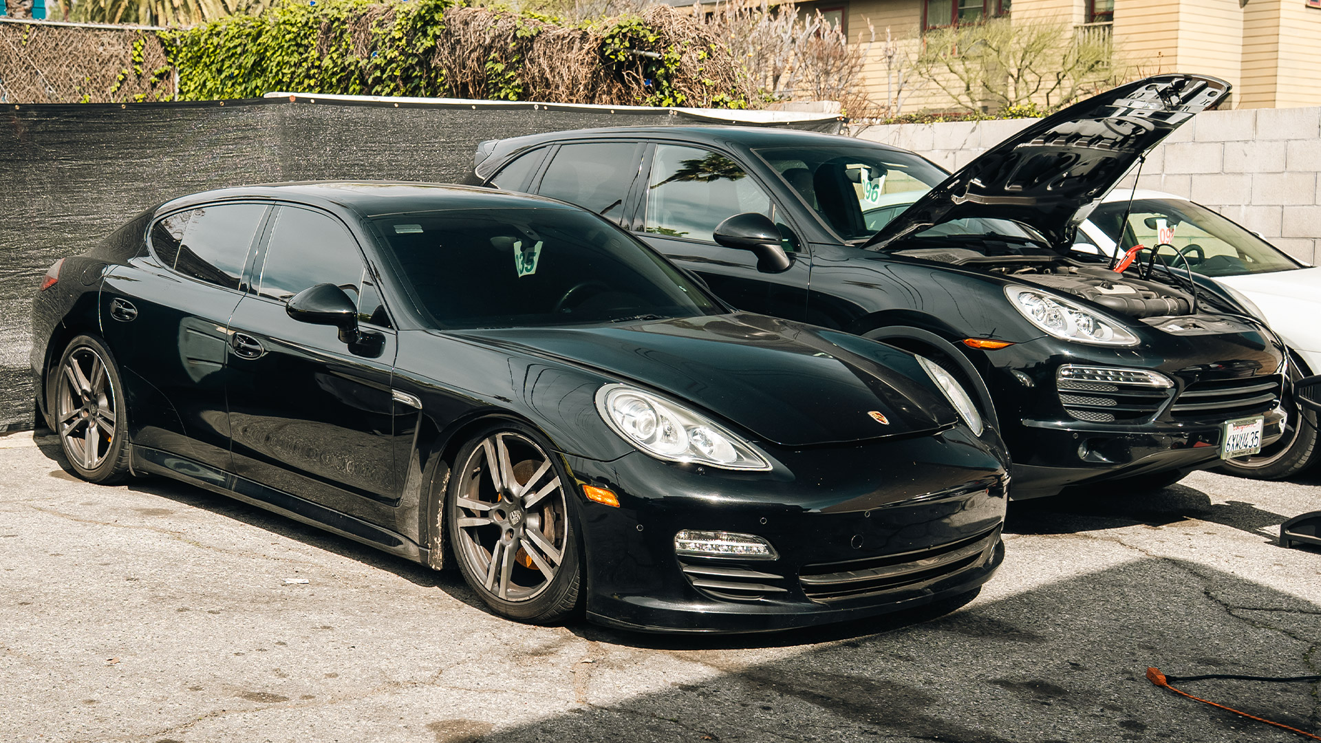 porsche panamera with air suspension issues at house automotive porsche service center in pasadena