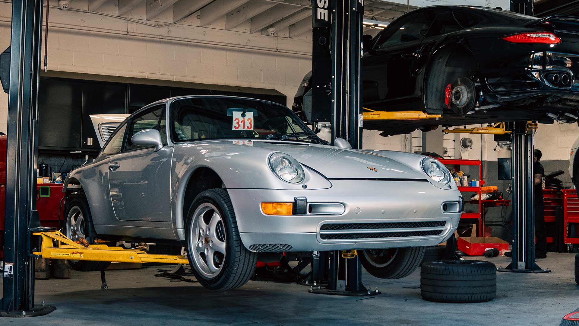 silver porsche 911 993 pre purchase inspection at house automotive