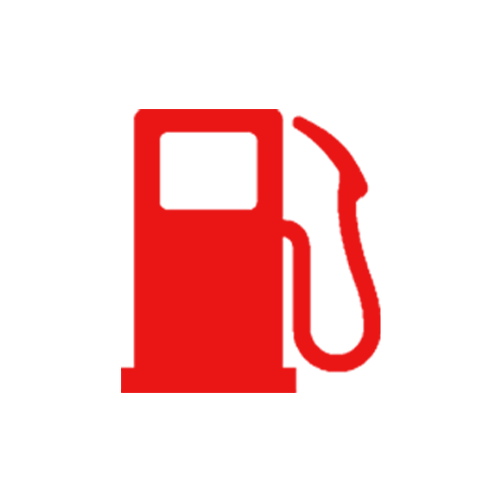 Red gas pump with snake