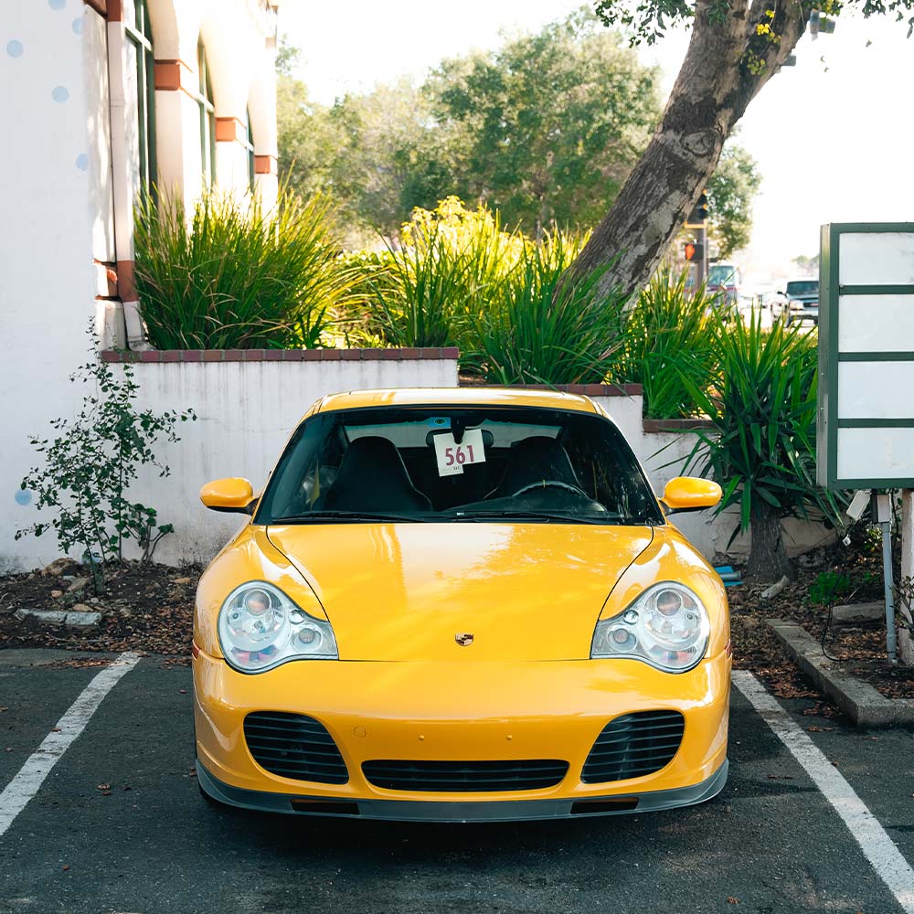 yellow 996 porsche 911 turbo